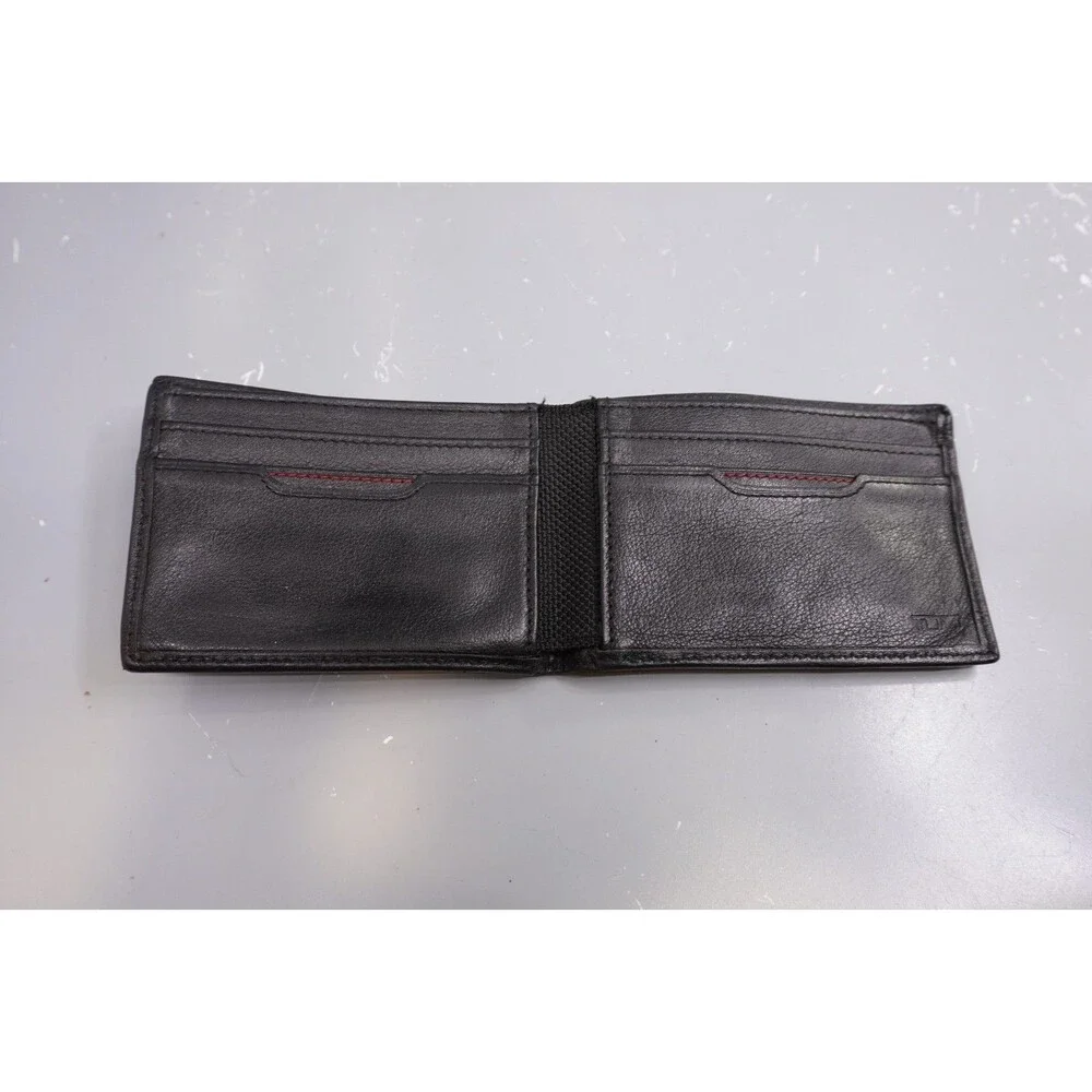 Tumi Delta Men’s Leather Card Holder / Wallet 4 1/4 X 3 Black Leather EUC